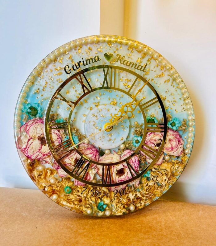 Resin Beautiful Handmade Clock