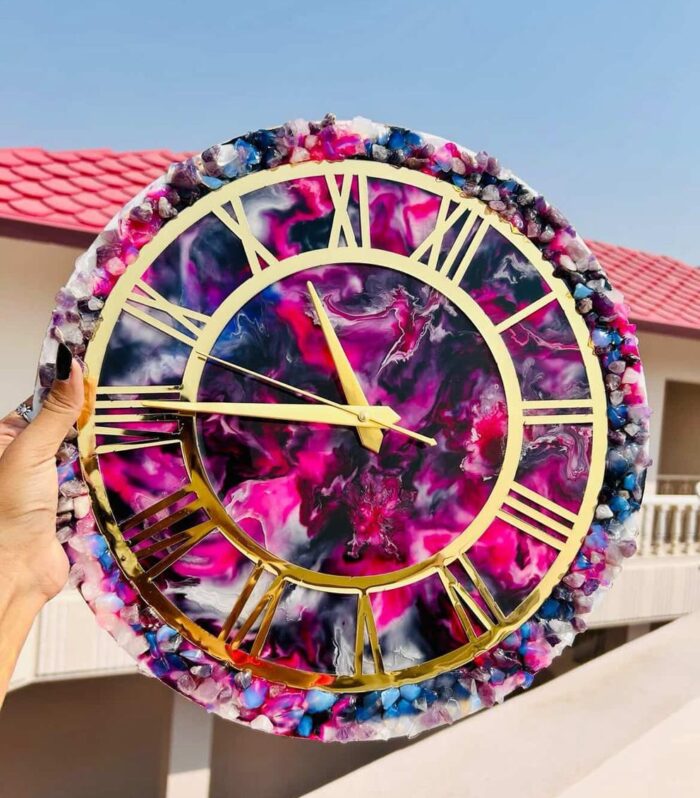 Resin Beautiful Handmade Clock